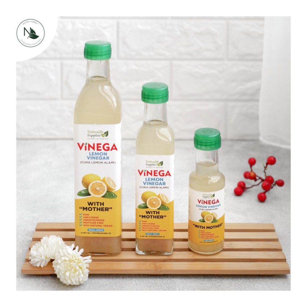 DeHealth Supplies Lemon Vinegar 500ml Botol  Kaca  